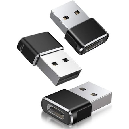 USB C - naar USB A -adapter, 3-pack, type C USB A -laturi C