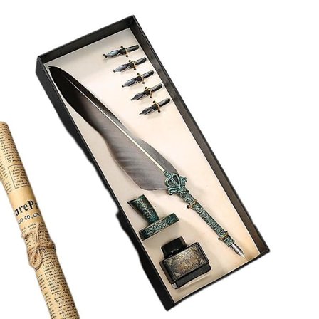 Europeisk Vintage Fjærpenn Sett Gaveeske Harry Potter Fjærpenn Sett Gotisk Kropp Dip Blekkpenn