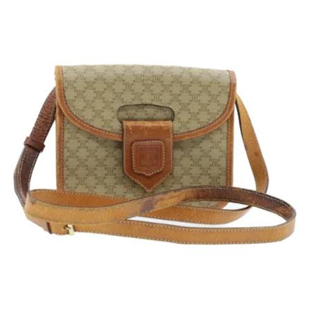 Celine Vintage, Pre-Owned Shoulder Bag Beige, Dames, Maat:ONE Size,leer