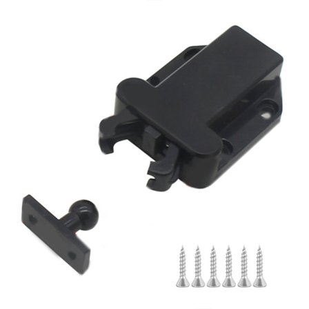 Dörrtryckare för Spärr Enkeldörr för Trycklås Chassi Skåp Återfjädring Bult Möbel Trycklås Öppna Dörren Utan