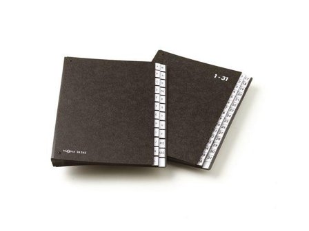 PAGNA - Klassificeringsmappe - 32 rum - 32 dele - 1-31 - med faneblade - sort