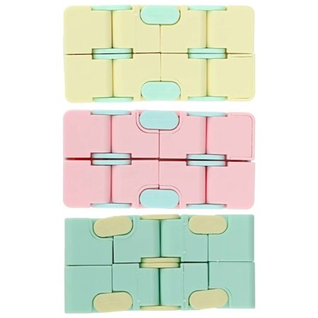 3 st Plast Oändlig Kub Matt Dekompressionsleksak för Vuxna Barn Kontor Hushållslek