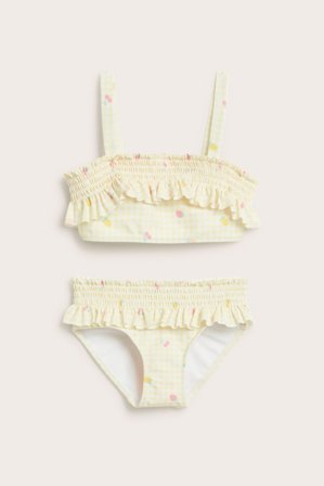 Kappahl | Rutete volangbikini Gul 122/128 | Gul