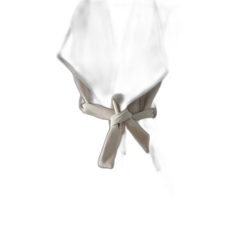 Beige kappa med bälte och bred krage