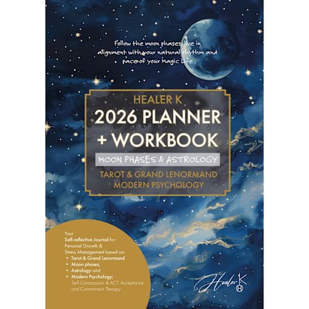 Healer K 2026 Planner + Workbook; Moon phases & 97891989266544