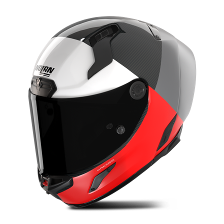 Kask Integralny Nolan X-804 RS Blocco Szary Lava/Czerwony/Biały Błyszczący XL