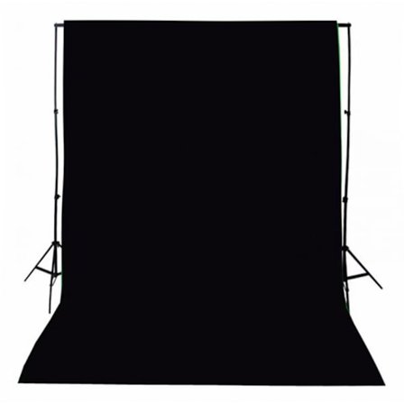 (Svart) Fotobakgrundsstativ 2 x 3 meter Bakgrundsstödssystem för Fotostudio, Bröllop, Porträtt & Videoshoot
