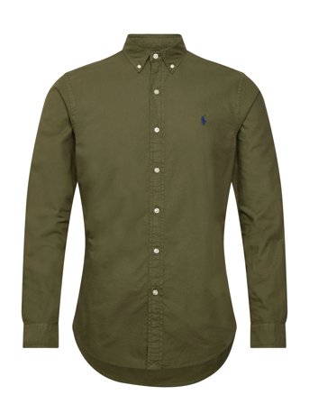 Polo Ralph Lauren Slim Fit Garment-Dyed Oxford Shirt - Khaki green - XS