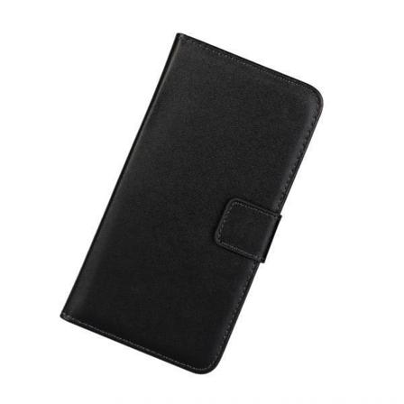 Lommebokveske Motorola Moto G50 5G, ekte skinn Black