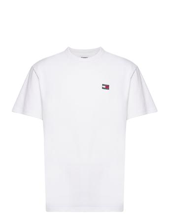 Tjm Clsc Tommy Xs Badge Tee T-shirts Short-sleeved Hvit Tommy Jeans*Betinget Tilbud