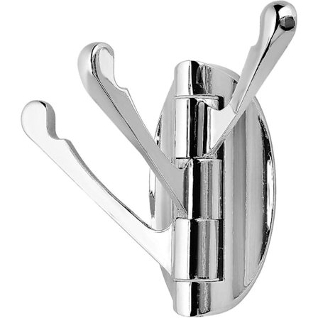 Svingbar veggmontert klesstativ i sinklegering med 3 sammenleggbare armer, hengende kleshenger / kleskrok / håndkleholder 180 graders rotasjon for bad