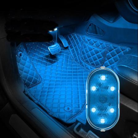 Automagneettinen värikäs tunnelmavalo sisäauton valaistus yölukuvalo lukulamppu Auton sisustustarvikkeet| | Ice Blue