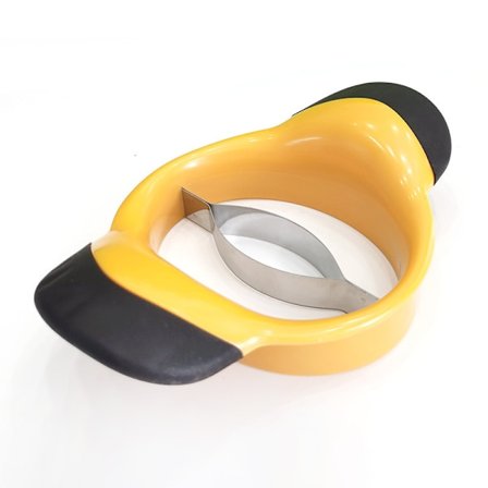 1-delt mango slicer, deler og kerner, skridsikkert håndtag, rustfrit stål