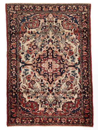 Hamadan Teppich Handgeknüpft 110X157 Schwarz/Dunkelrot Persien/Iran