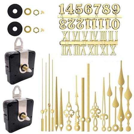 4 stk. Kvarts Urværk, 12 Guld Visere, Urreparation Tal Sæt, Udskiftning