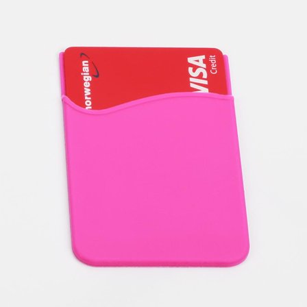 Ontario Selvklebende kortholder til mobil magenta