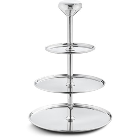 Georg jensen Alfredo 3 våningar Kakfat, Rostfritt Stål | Dukning & Servering > Tårtfat > Kakfat | Bagaren och Kocken