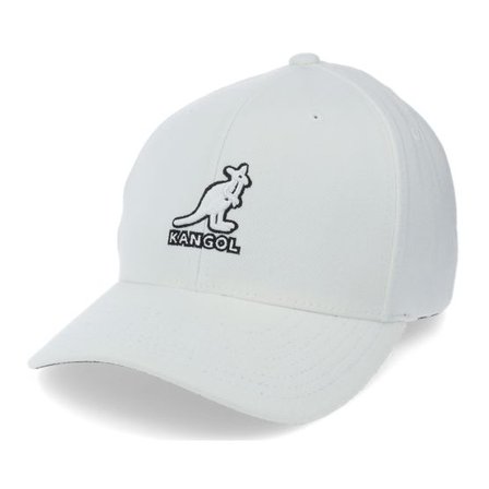Kangol - Vit flexfit Keps - 3D Wool White/Black Flexfit @ Hatstore