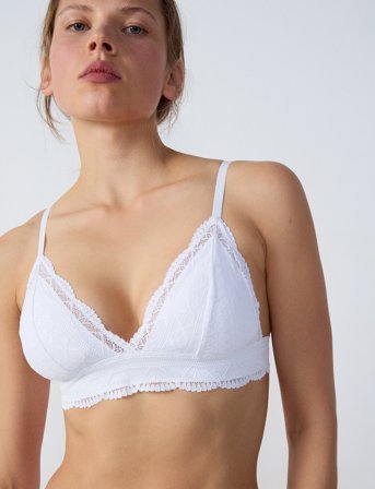 Etam Idole - N*8 Wireless Triangle Bra - White - C x 90