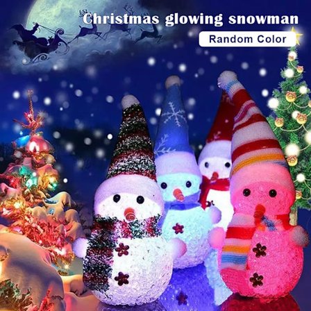 Julen lysande snögubbe Light Up Dockor Ornament Juldekorationer Barn Glödande presenter till jul födelsedag