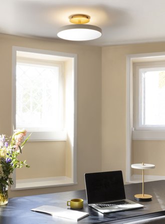 Asteria Up taklampe Ø43 - perlehvit