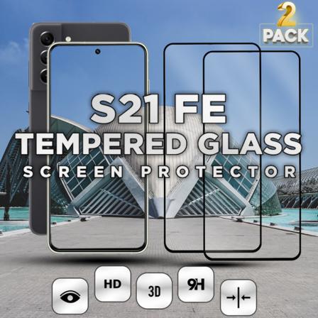2 Pack Samsung S21 Fe - 9h Härdat Glass - Super Kvalitet 3d