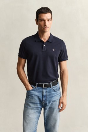 GANT Herren Regular Fit Piqué Poloshirt (5XL) Marineblau