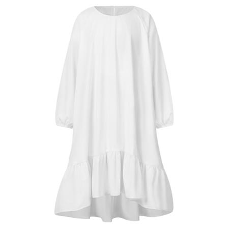 Tjej Hög Låg Fåll Klänning Crew Neck A Line Klänningar