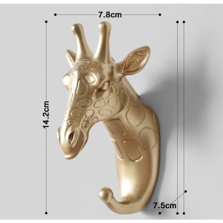 Kleshengere og håndkleholdere Veggmontert dyre nøkkelkrok Giraff