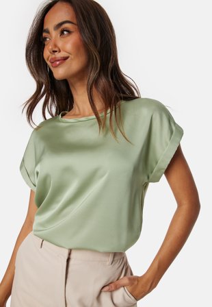 VILA Viellette S/S Satin Top Klær