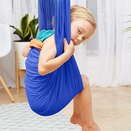 Hengekøye for barn - Innendørs/utendørs 360° sansehusske - for ADHD, Aspergers og sensorisk integrasjon pluss autismeterapi Én størrelse passer alle