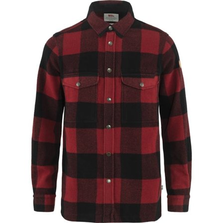 Fjällräven Men's Canada Shirt in Red | Size: Medium, G-1000 /Wool