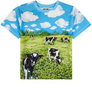 Moschino Blue Landscape T-Shirt 10 years - Tops - 10 years - Green