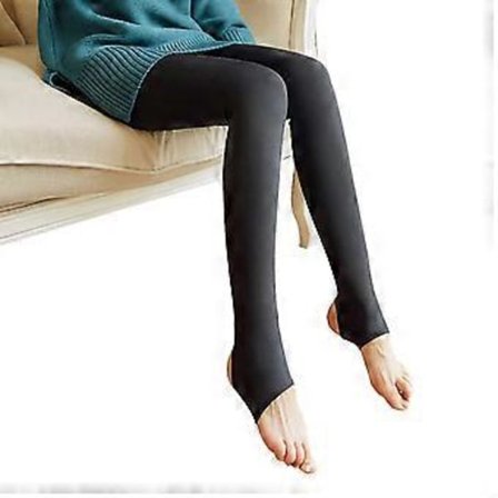 Vinter Varma Strumpbyxor Naturlig Hudfärg Leggings Slim Stretchy Strumpbyxor För Kvinnor Utomhus Nya (Steg På 80 Gram Svart)
