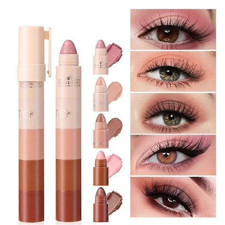 5-i-1 Mini Ögonskuggspenna Kit Sammet Matt Skimmer Highlighter Makeup