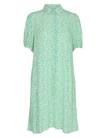 Nulydia Short Dress Dresses Shirt Dresses Grønn Nümph*Betinget Tilbud
