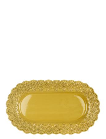 Ditsy Oval Platter 1-Pack Home Tableware Serving Dishes Serving Platters Keltainen PotteryJo