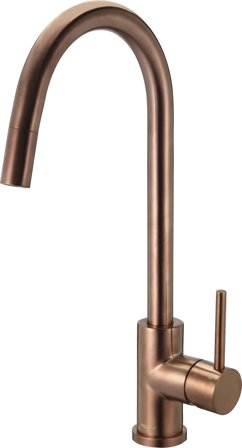 Adora Imperia Flex U Kjøkkenbatteri med uttrekkbar tut Rødgull, Baderom