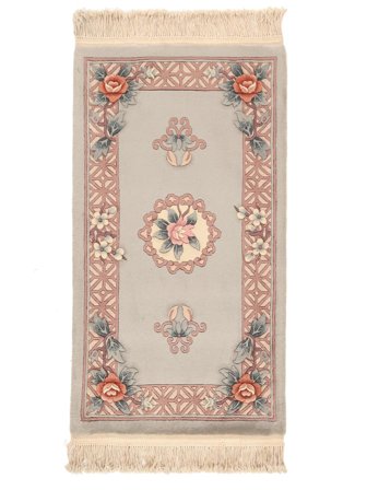 China 90 Line Rug Oriental Brown/Orange (Wool, China)
