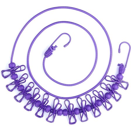 1 stk. bærbar rejseelastisk tørresnor justerbar tørresnor