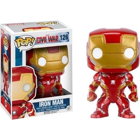 Funko Pop! Marvel Civil War: Iron Man - FUNKO - Pop! Vinyyli Bobble Head - Punainen - Lapsi - Ulkona