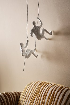 Jotex - Set Van 2 Decoratieve Beeldjes Wit Wit - CLIMBERS - Koop Wanddecoratie bij Jotex