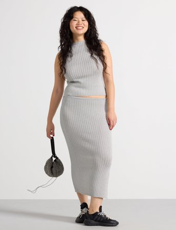 Lindex Skirt Zelda - Silver - L