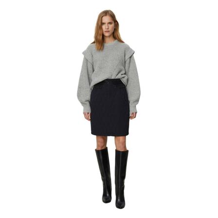 2Ndday Round-neck Strik Grå, Dame Striktrøjer