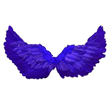 Englevinger med elastiske bånd, lyse farver, lette, kostume, cosplay-vinger, fotorekvisitter (FMY) Blå