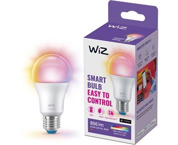 WIZ-Wi-Fi BLE 60W A60 E27 822-65 RGB 1PF/6 - B-vare-WiZ Smart Wi-Fi LED-pære E27-Smart home-Hjem og Fritid