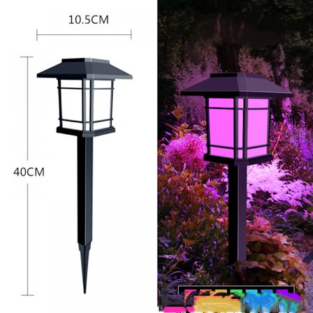 Udendørs solcellelamper, 1 pakke solcellelamper til haven, vandtætte skiftende udendørslamper - Større solpanel til dekoration af have, terrasse, 