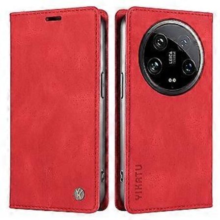 YIKATU YK-004 Plånboksfodral för Xiaomi 14 Ultra, Läder med Skinnkänsla, Flip Cover (Stil D)