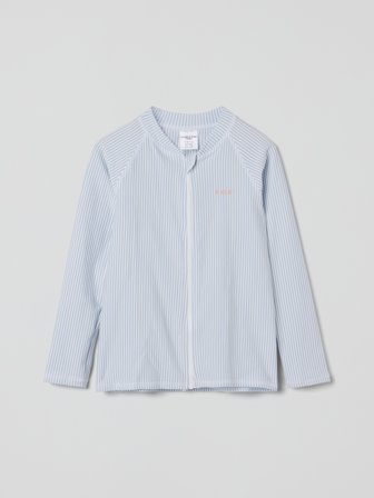 Polarn O. Pyret - Striped UV top with zipper - 98 - 104 - Childrenswear - blue