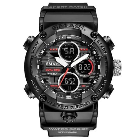 Smael Sportsur Herre Vandtæt LED Digitalur Stopur Stort Urskive Ur Til Mænd 8038 Relogio Masculino Herreure Quartz